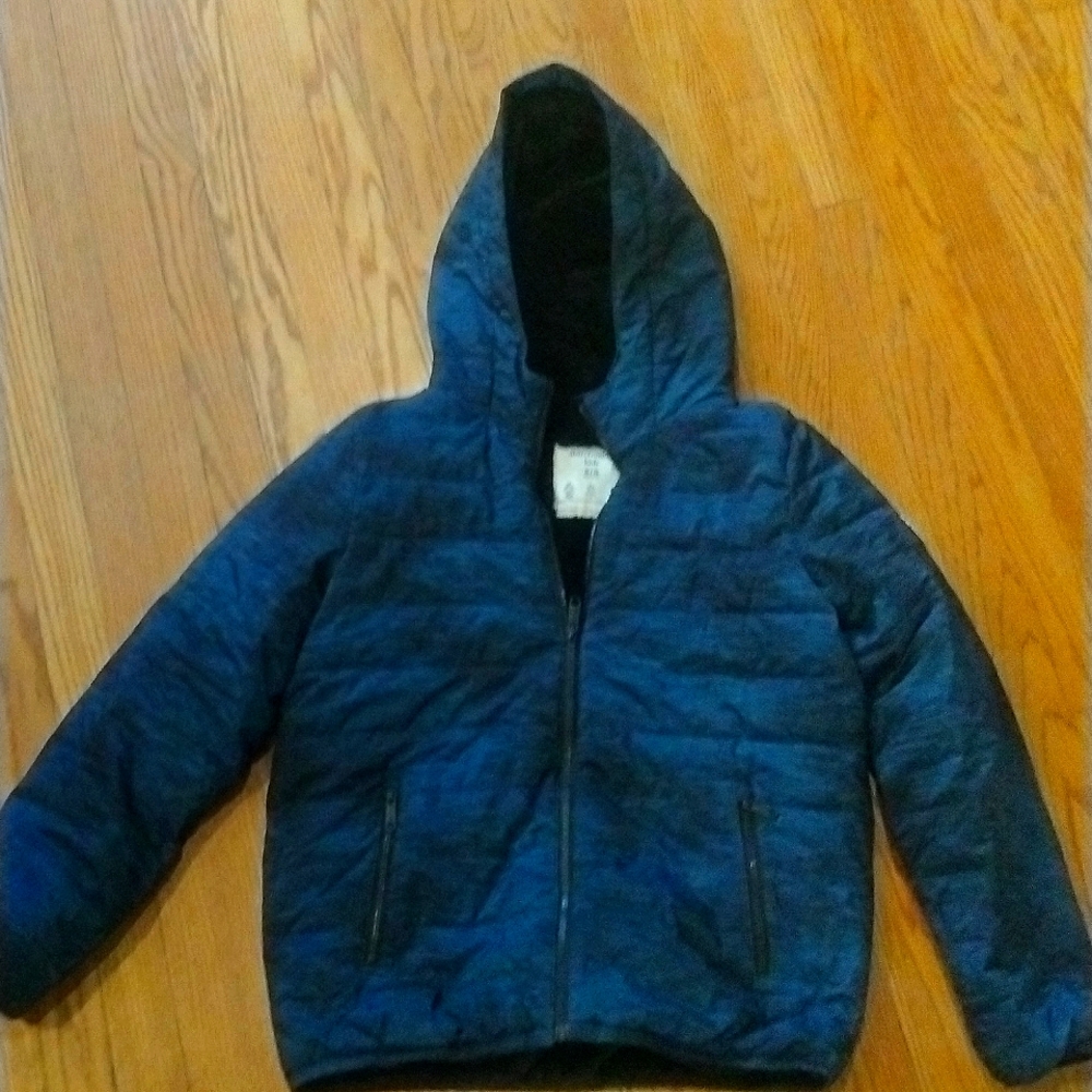 Abercrombie Kids Navy and Black boy's coat size 15-16